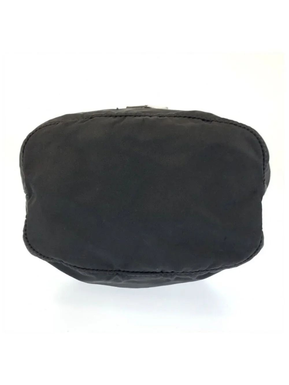 Prada Tessuto Black Silver Nylon Drawstring Pouch